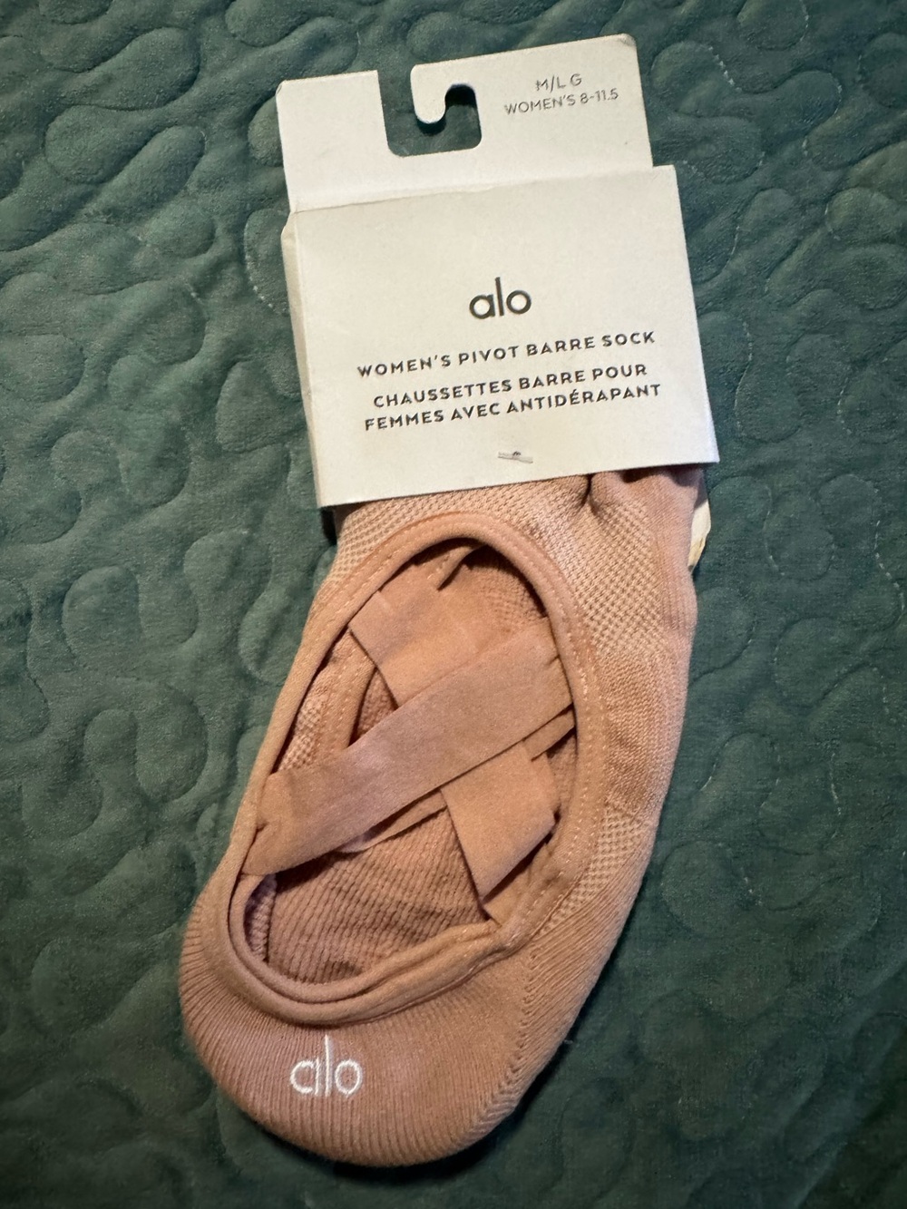 ALO Yoga Ballet Sock Slippers in Blush Pink